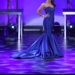 Royal blue evening gown